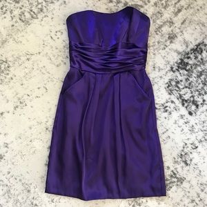 David's Bridal Short Charmeuse Dress